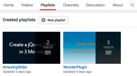 WordPress YouTube Playlist Gallery