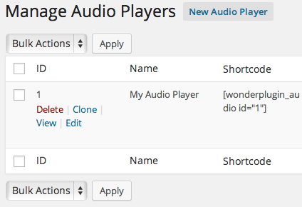 WordPress Audio Player