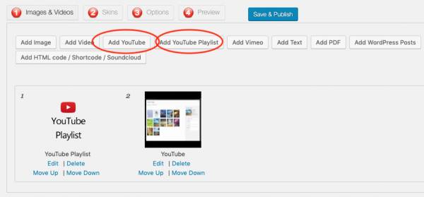 wordpress youtube carousel