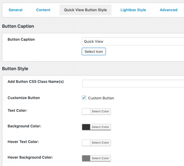 woocommerce quick view button style