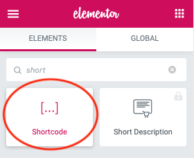 elementor-shortcode