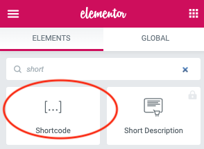 elementor-shortcode