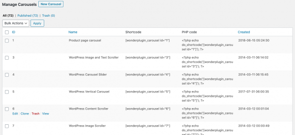 WonderPlugin Carousel Screenshots | WordPress Plugin