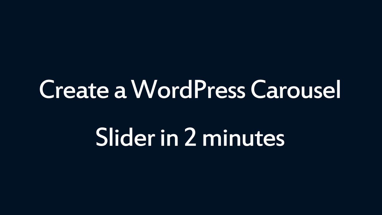 WordPress Carousel