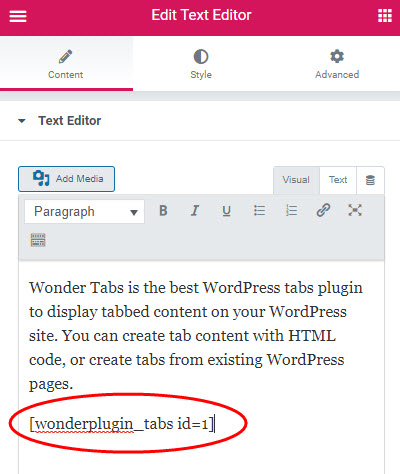 wordpress-tabs-elementor-text