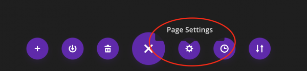 divi page settings